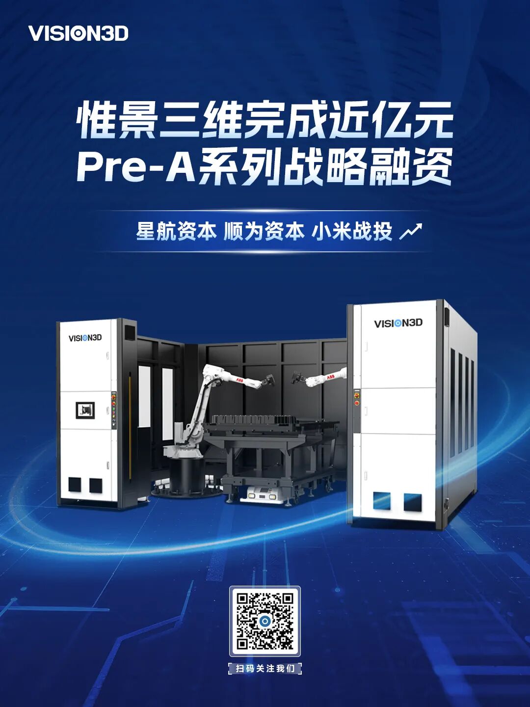 惟景三维完成近亿元Pre-A系列战略融资，星航资本、顺为资本联合领投，小米集团持续加码